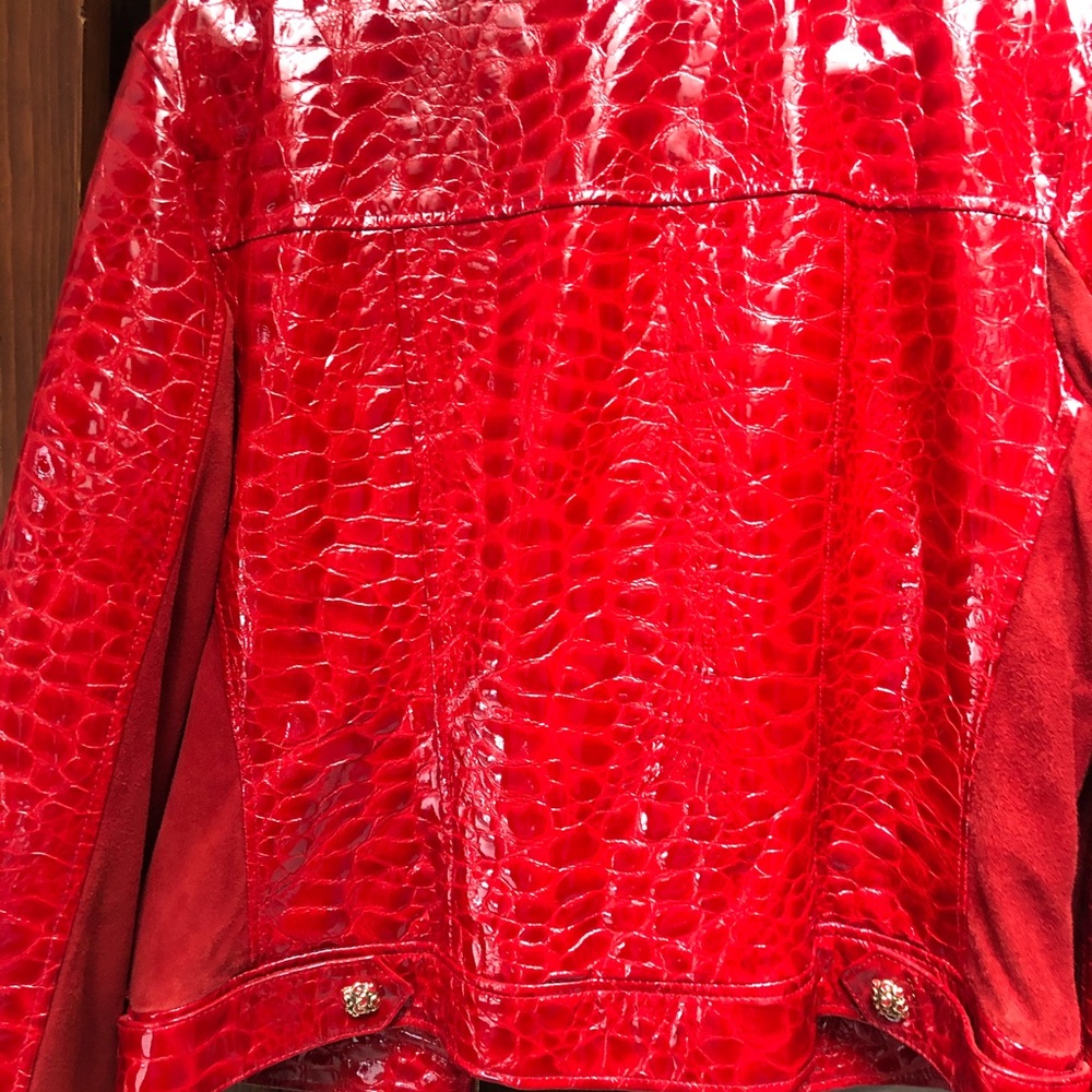 St. John patent leather coat -